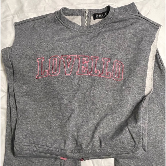 Lovello Elizabeth Pants - Lovello Elizabeth Stefani Terrycloth Lined Short Sleeve Sweatsuit Jumpsuit Gray